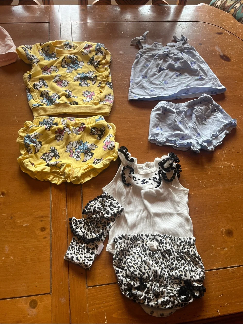 Carter's Pink Floral Ruffle Romper & Assorted Pastel Baby Outfits